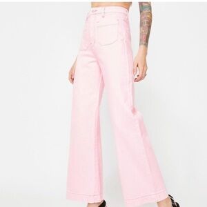 ROLLA'S Light pink high rise, wide leg Jeans. Size 27